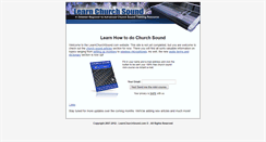 Desktop Screenshot of learnchurchsound.com