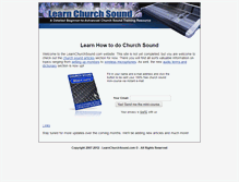 Tablet Screenshot of learnchurchsound.com